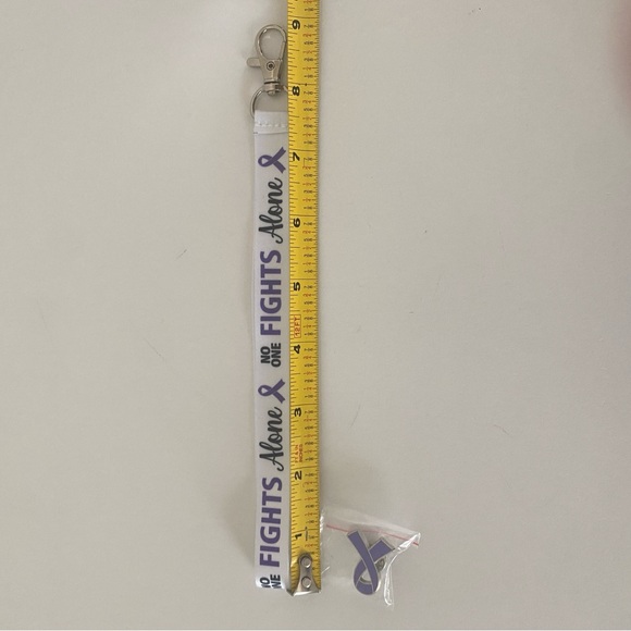 DV Purple Awareness Ribbon Lanyard and Pin - Picture 2 of 2